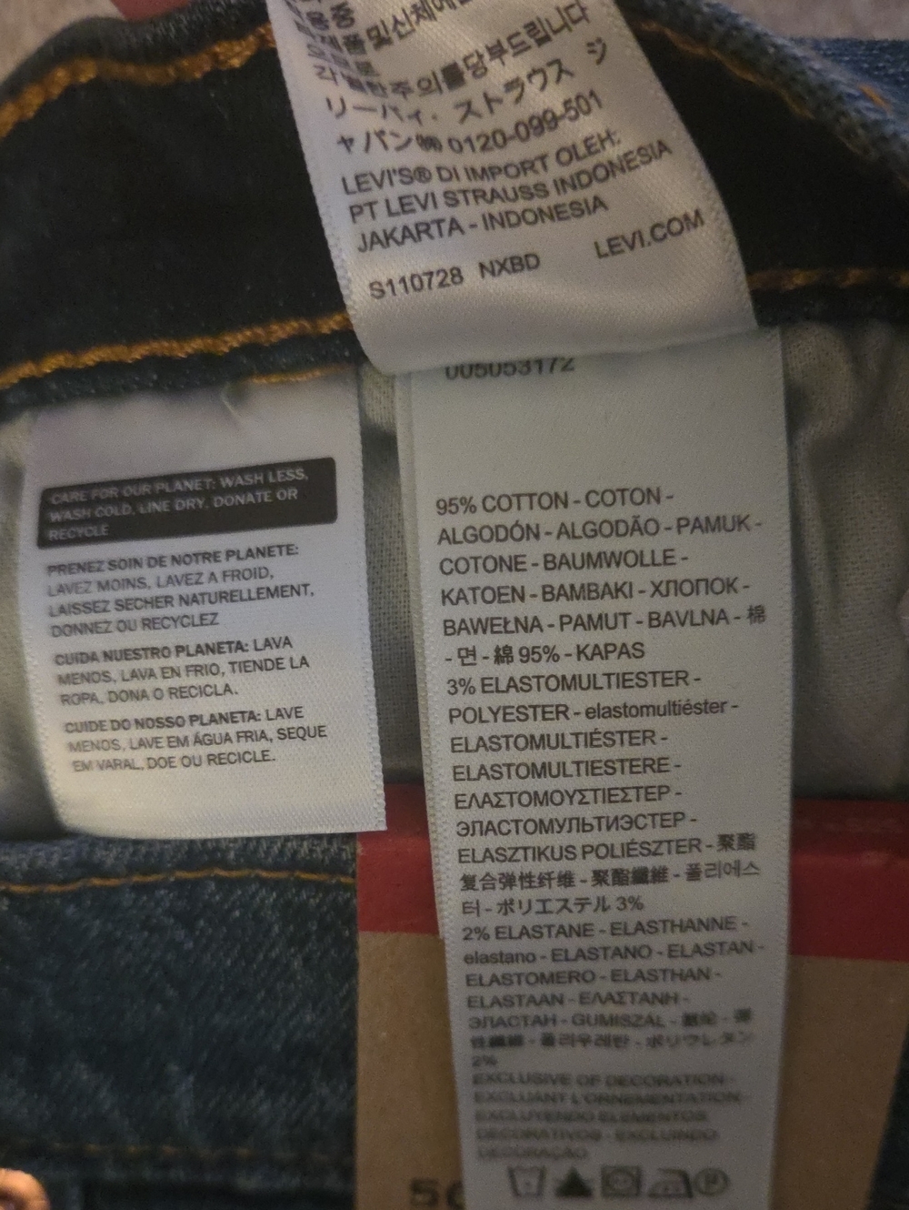 Levi Mens 505 Regular Straight Dark Wash Jeans Size 30x29 NWT - Picture 5 of 7